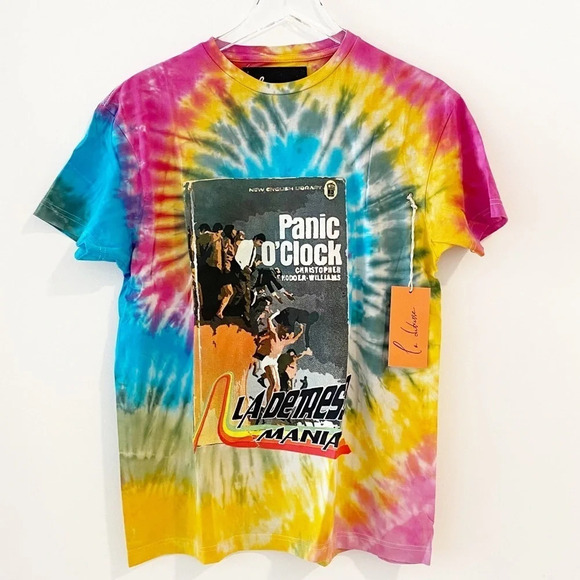 La Detresse Tie Dye Rainbow Rocker Band T Tropicali Panic Tee Size Medium - Picture 1 of 5